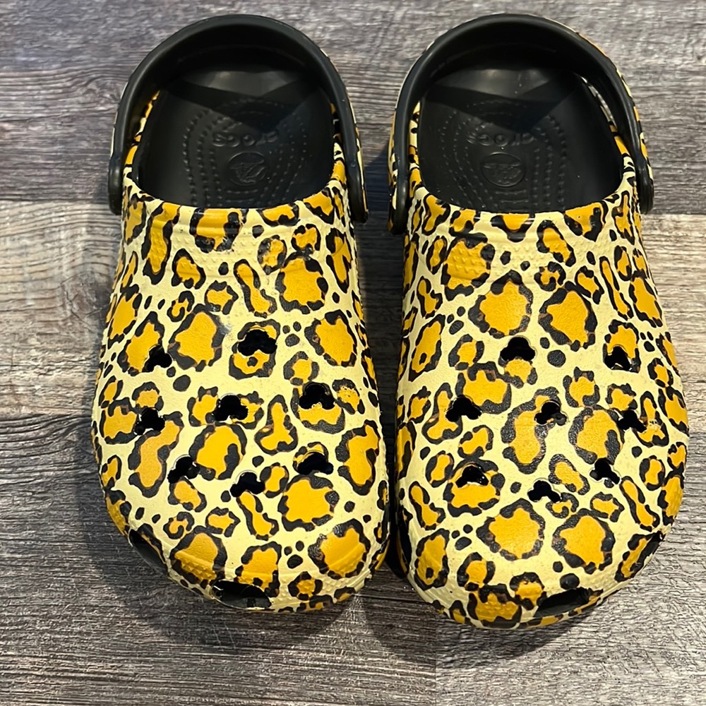 Disney Leopard Crocs